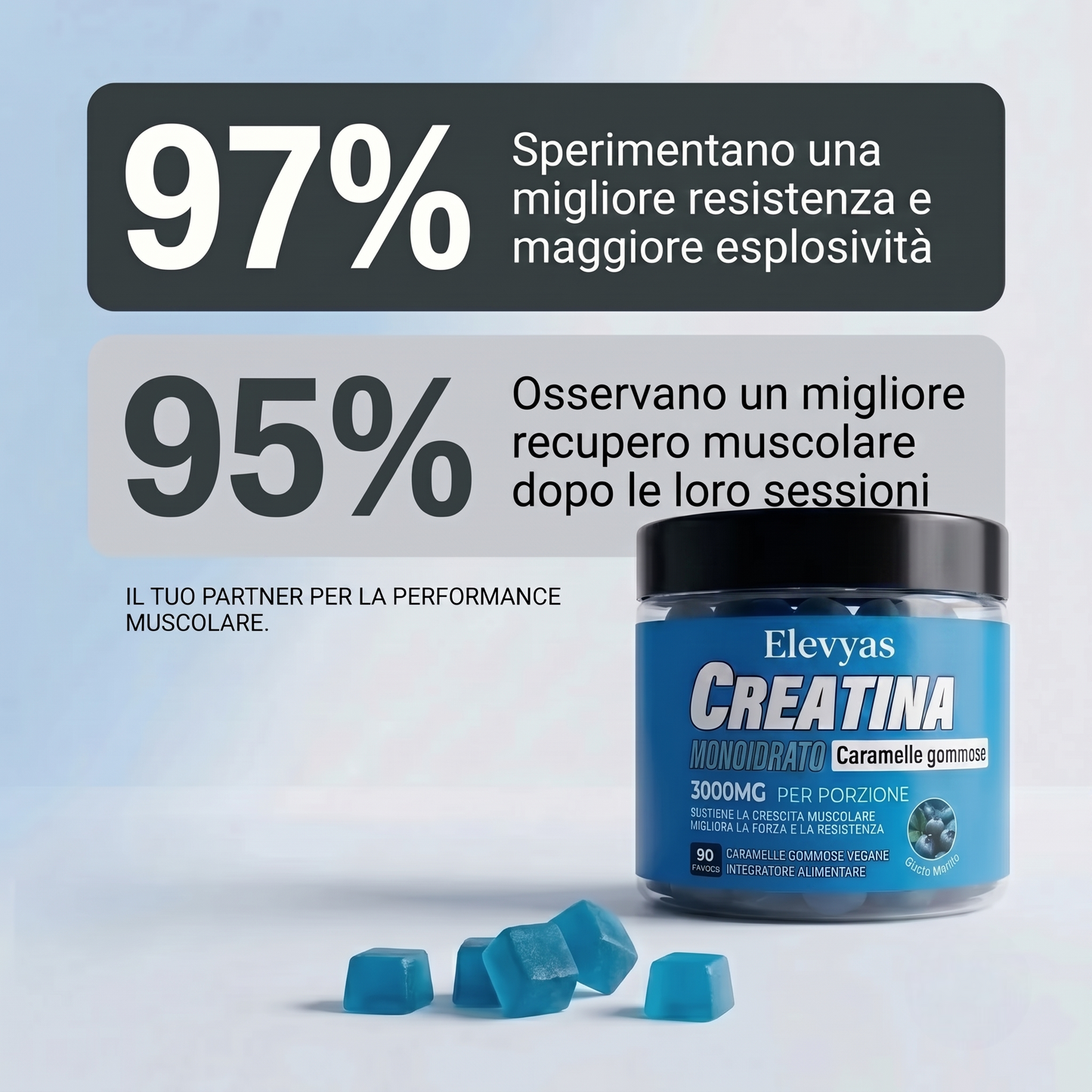Gummies alla Creatina – Mirtillo