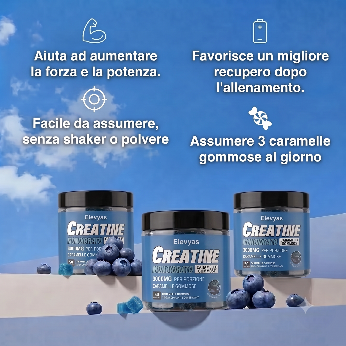 Gummies alla Creatina – Mirtillo